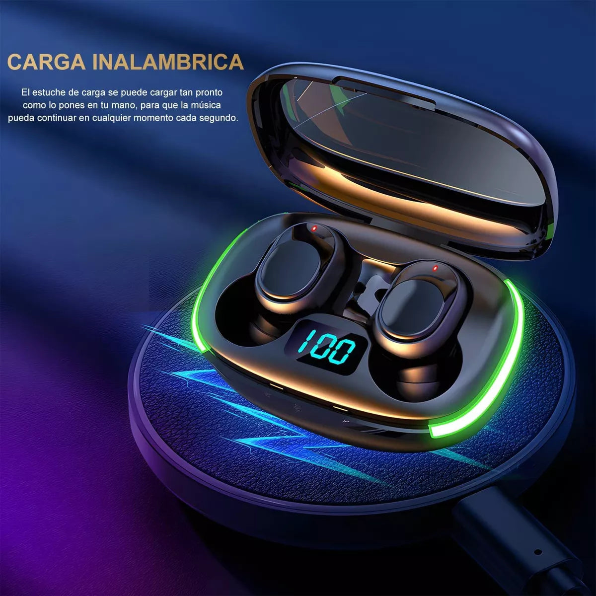 # Audífonos Gamer Bluetooth Y70 Tws Carga Inalámbrica Auriculares Mayoreo Emprende Negocios