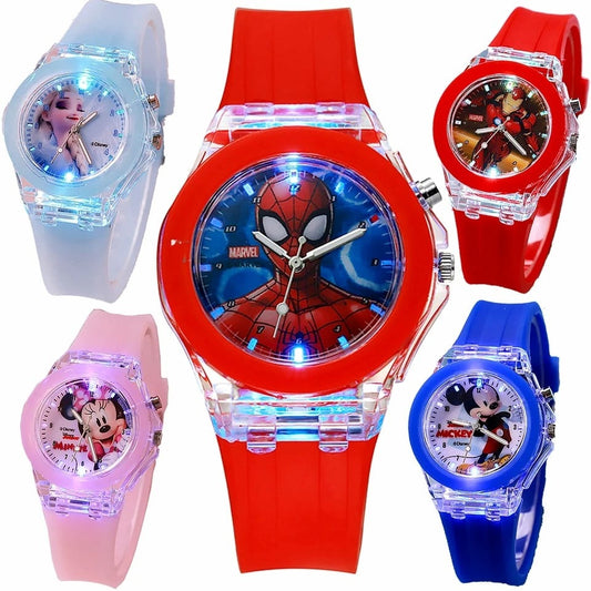 # Relojes Infantil Dibujos Animados Spider-Man Minnie Deportivo Luminoso Día del Niño Fiesta Regalo Fiesta Mayoreo Emprende  Negocios