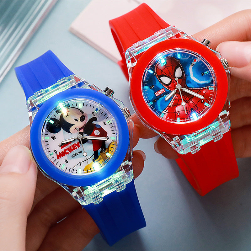 # Relojes Infantil Dibujos Animados Spider-Man Minnie Deportivo Luminoso Día del Niño Fiesta Regalo Fiesta Mayoreo Emprende  Negocios