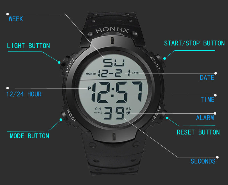 4/10/15Piezas Relojes Modelos 9001 Vivir a prueba de agua Luminoso Electrónico Digital Reloj Mayoreo