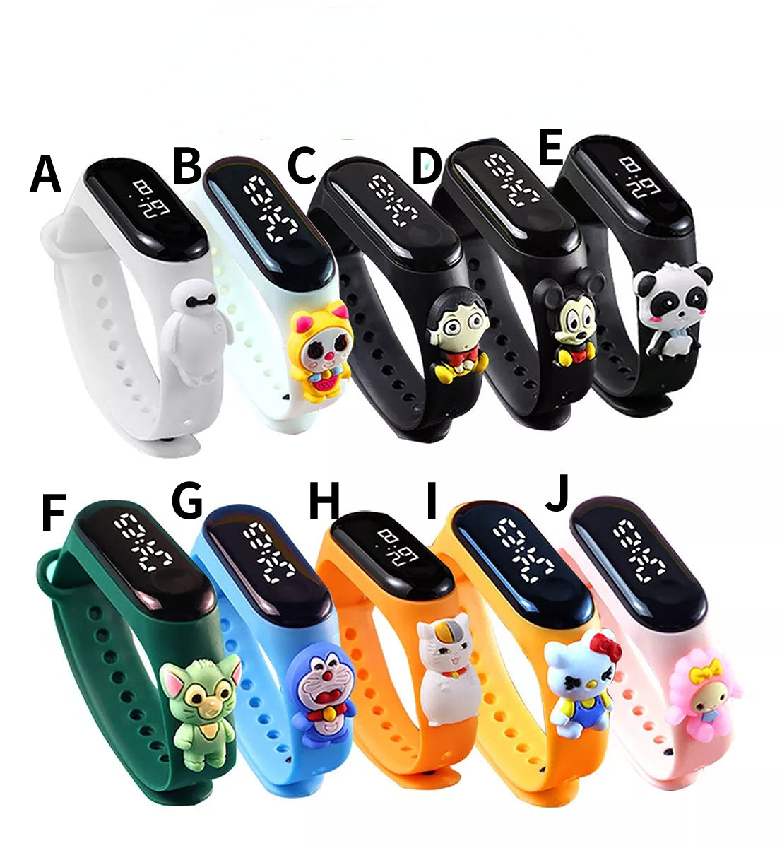 40/50/70 Pcs Children's Watches Led Bracelet Drawings Party Gift Wholesale