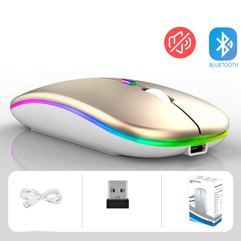 4/10piezas Mouse Ratón Inalámbrico 2.4g Bluetooth Recargable Portátil Mouse Mouse Ratónl Silencioso