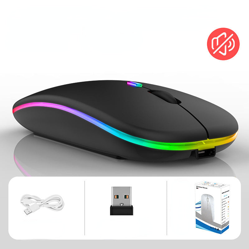 4/10 unidades de mouse silencioso sem fio recarregável portátil 2,4 g