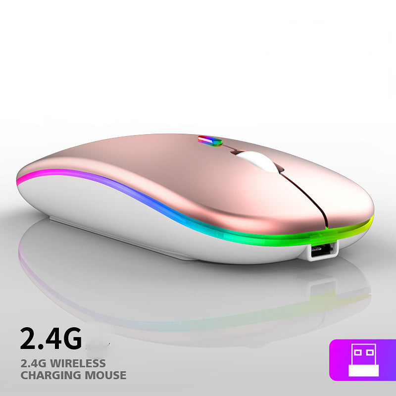 4/10 unidades de mouse silencioso sem fio recarregável portátil 2,4 g