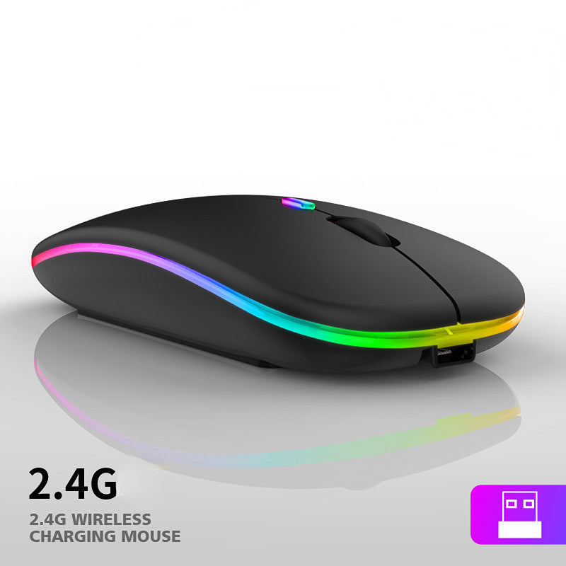 4/10 unidades de mouse silencioso sem fio recarregável portátil 2,4 g