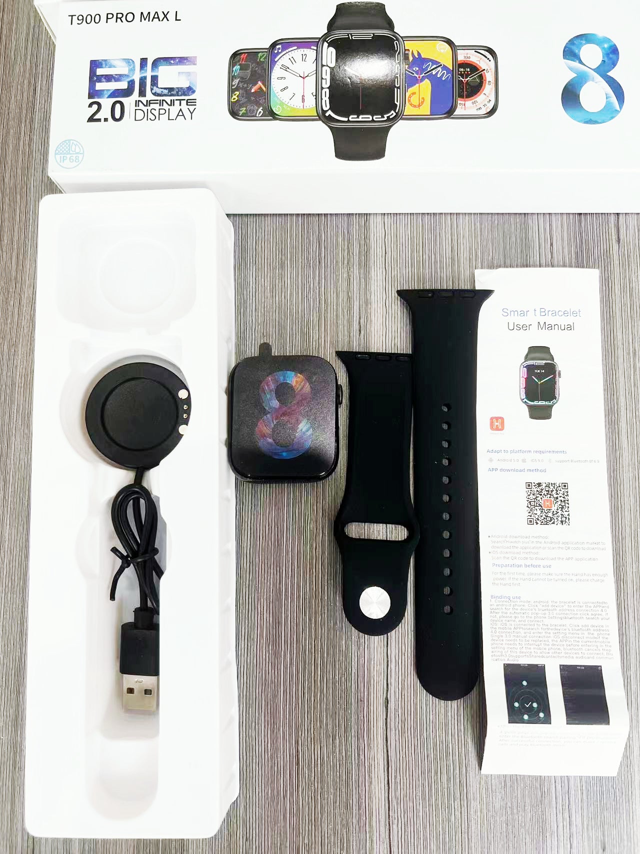 Kit 4 Smartwatch T900 Pro Max L Relógios Atacado