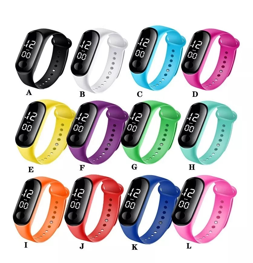 Unisex Led Digital Touch Watches Solid Colors Wholesale 50 Pieces/70 Pieces