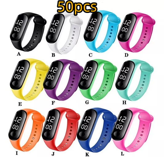 Unisex Led Digital Touch Watches Solid Colors Wholesale 50 Pieces/70 Pieces