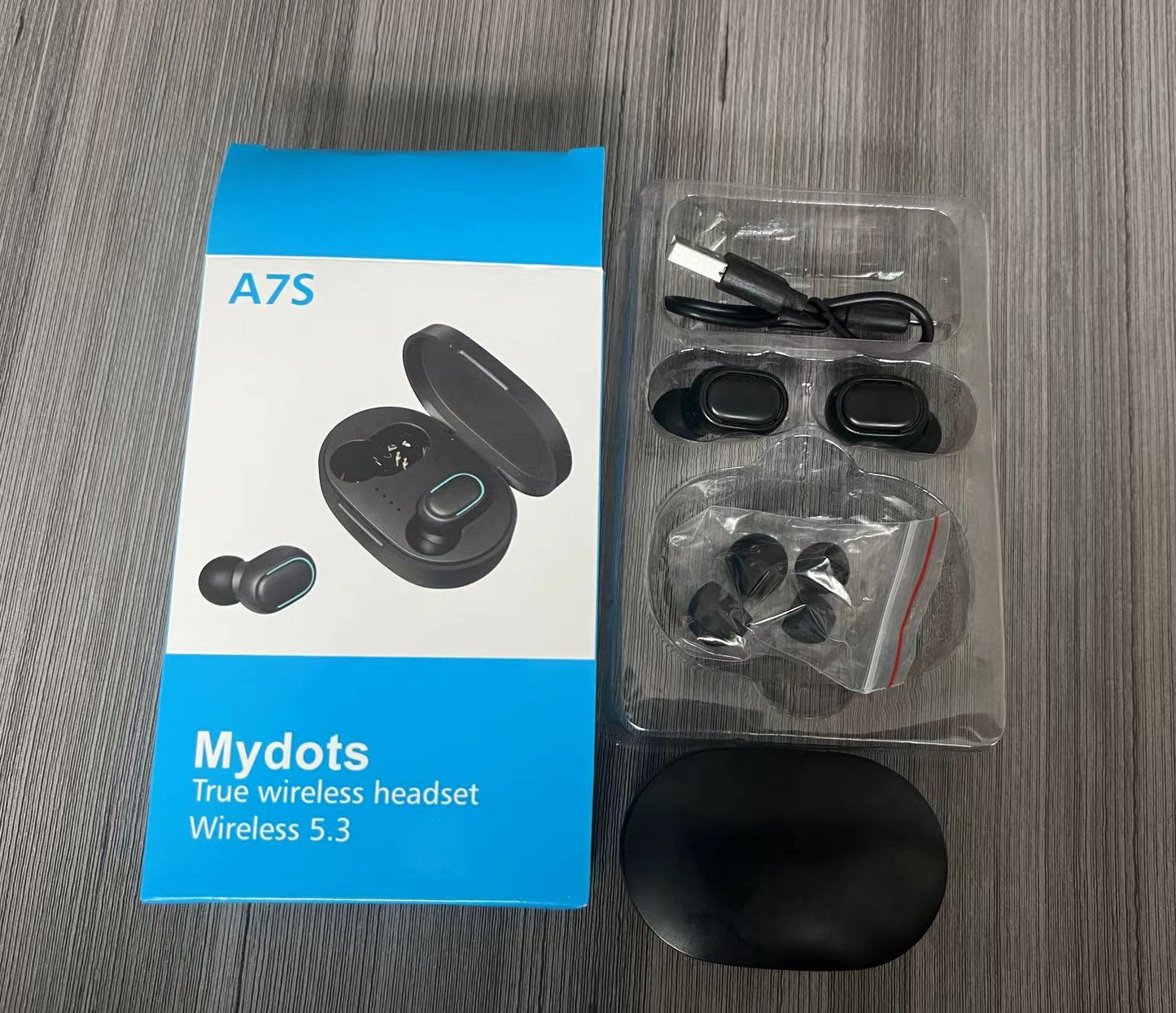 5pz /10pzs A7s Audífonos in-ear Gamer Música Inalámbricos negro Mayoreo