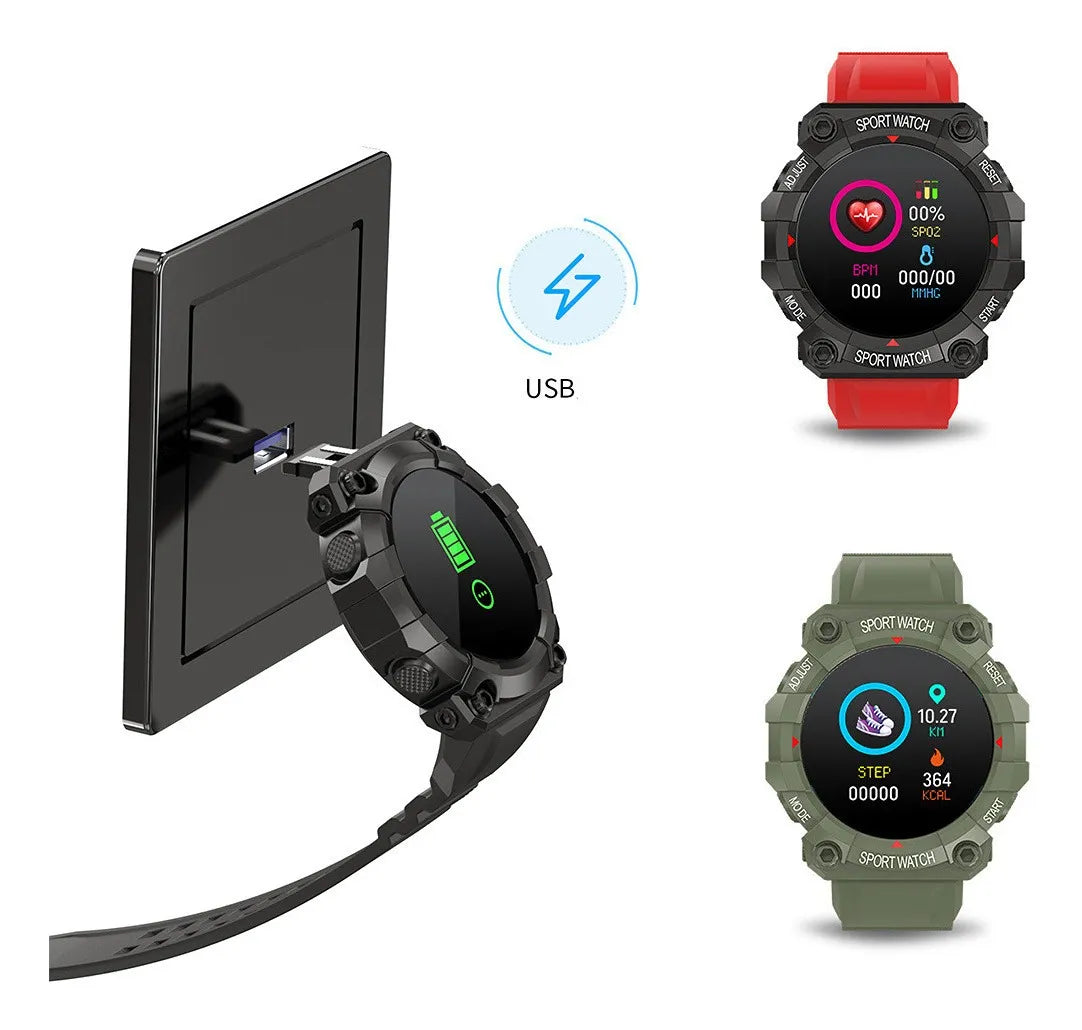 Kit 10 Smartwatches Fd68 presente Bluetooth tela Redonda Atacado