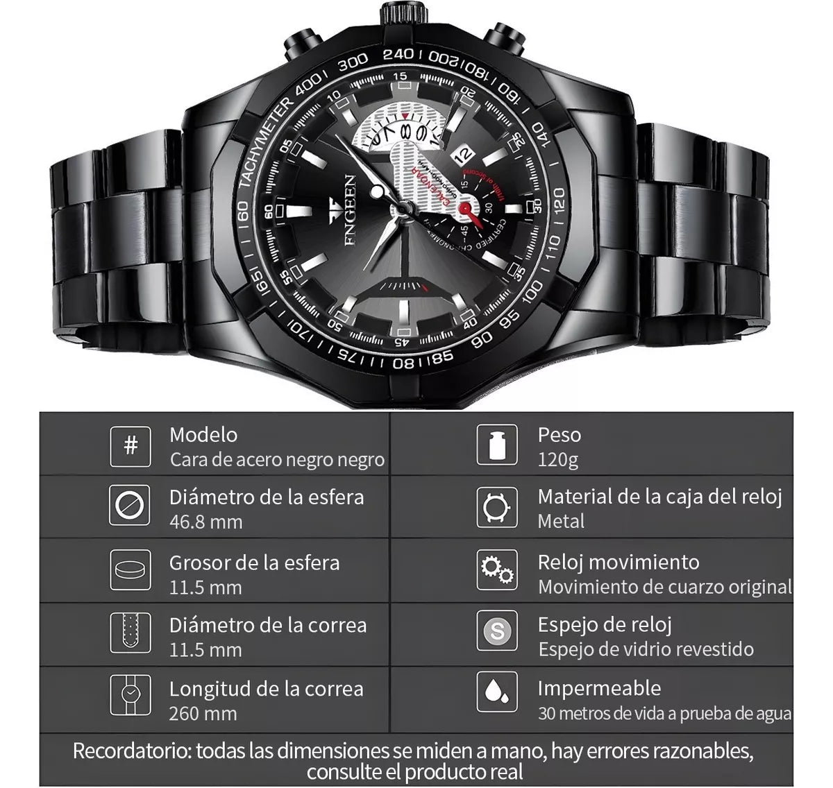 Relojes 6 Piezas Nuevo A Estrenar Con Correa De Metal Fecha Para Hombre Mayoreo