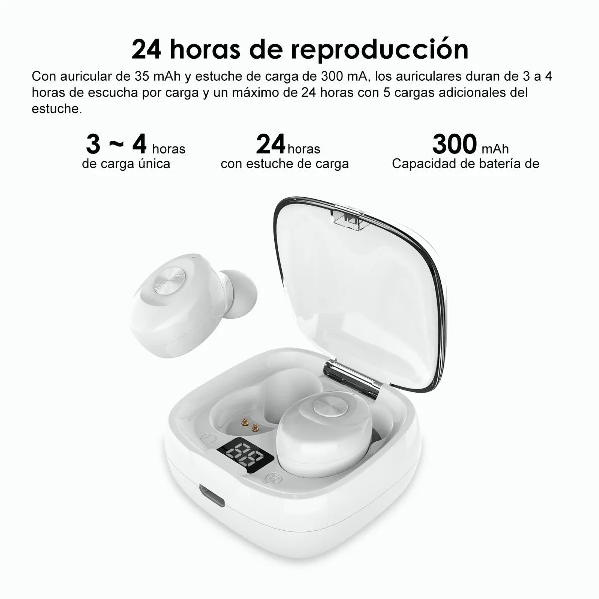 4/5/6/8Cantidad Audífonos in-ear Gamer Música Inalámbricos XG-8 Blanco Mayoreo