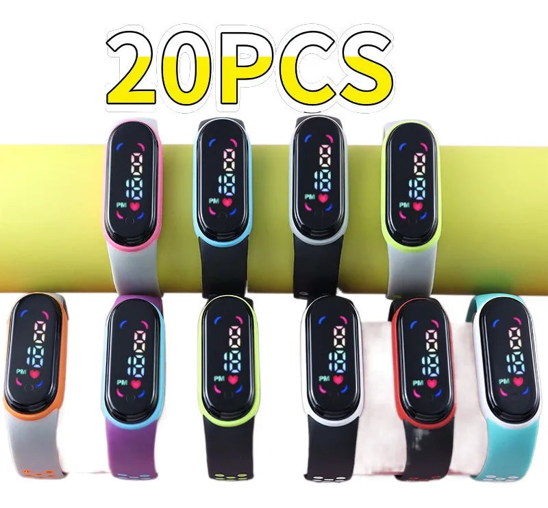 Bicolor Led Digital Touch Electronic Watches Wholesale 10/20/30/40 pcs