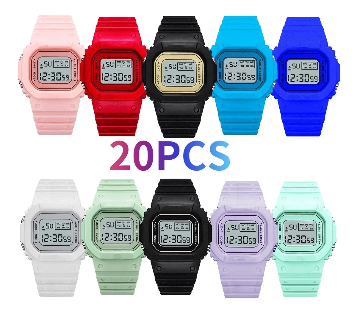 10pcs/20pcs/30pcs/40pcs Casual Sport Digital Watches Wholesale Supplier