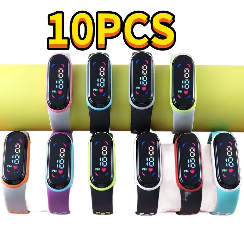 Bicolor Led Digital Touch Electronic Watches Wholesale 10/20/30/40 pcs