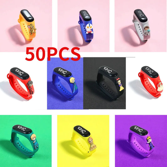 50/70Pcs Children's Watches Led Bracelet Drawings Party Gift Wholesale