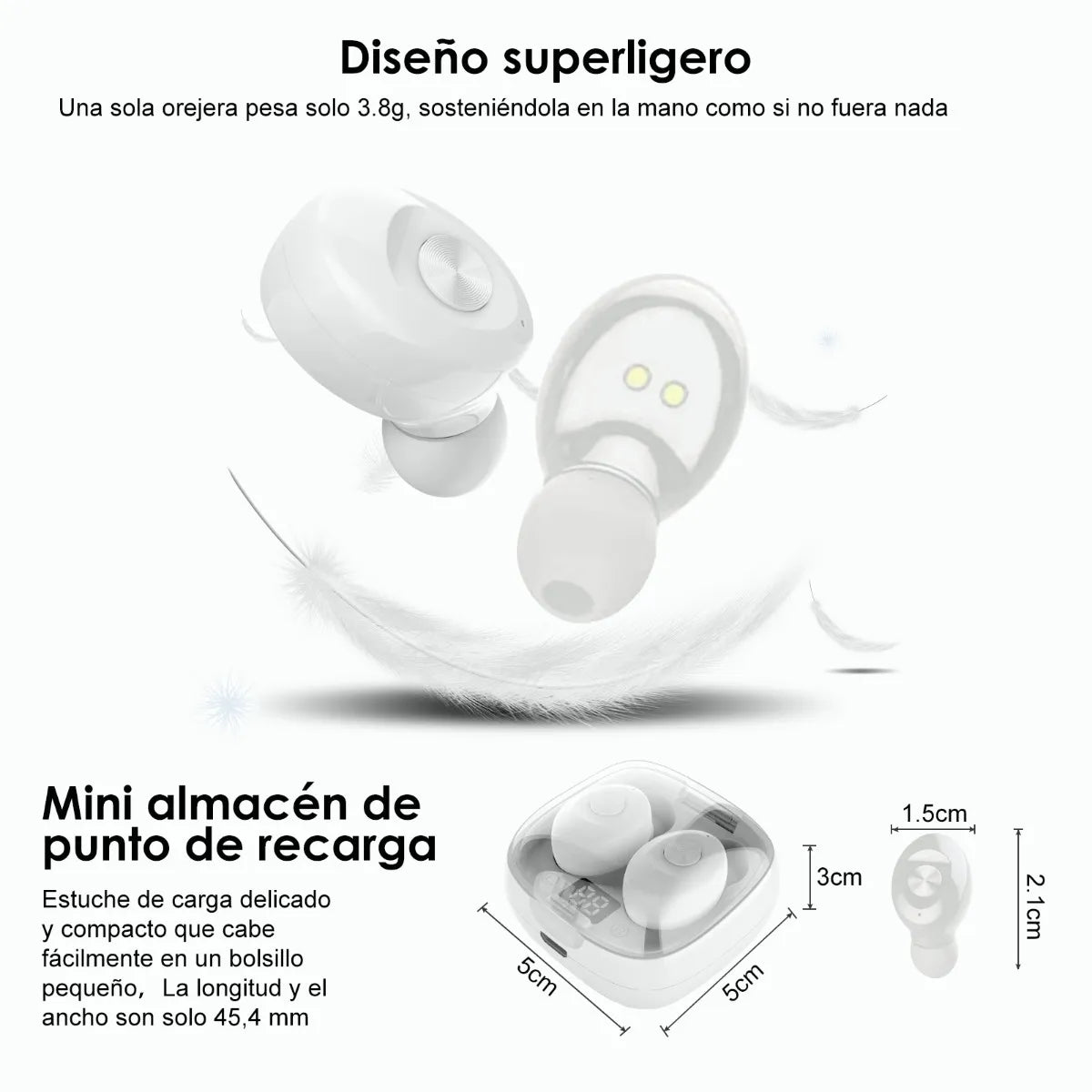 4/5/6/8Cantidad Audífonos in-ear Gamer Música Inalámbricos XG-8 Blanco Mayoreo