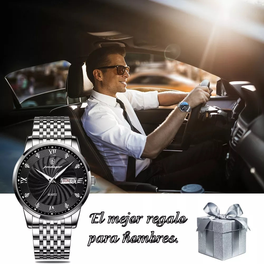 Relojes Casual De Negocios De Moda Para Hombre, 4 piezas