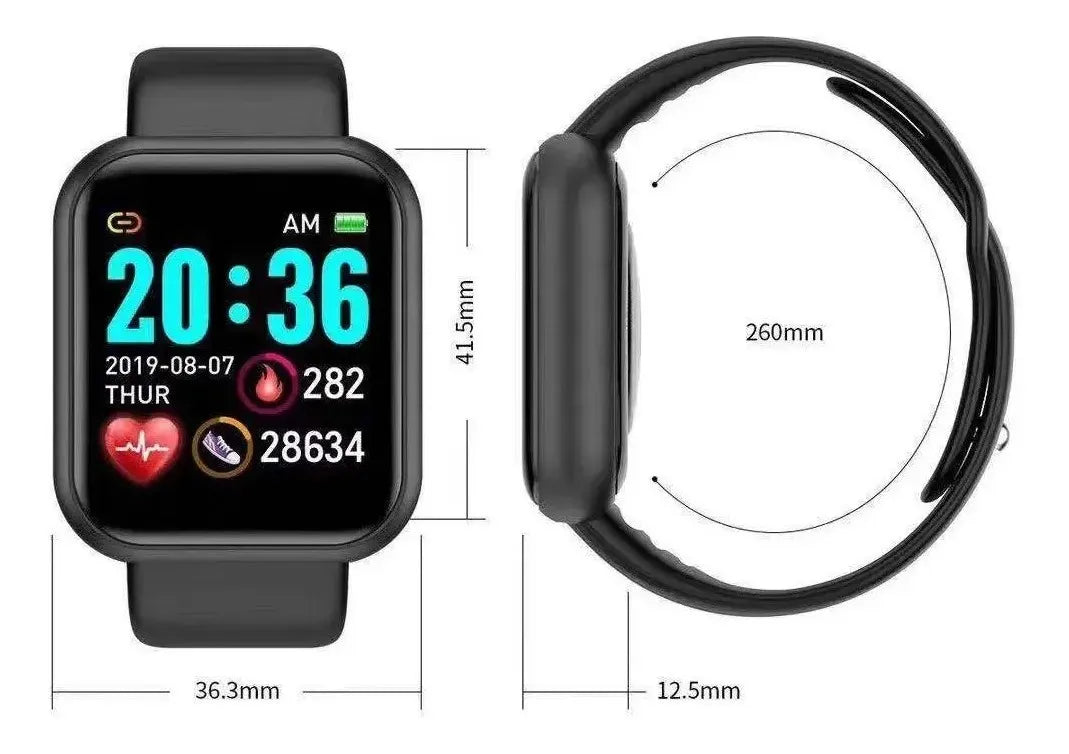 7/8 peças Smartwatch Y68 Bluetooth Relógio inteligente para presente no atacado