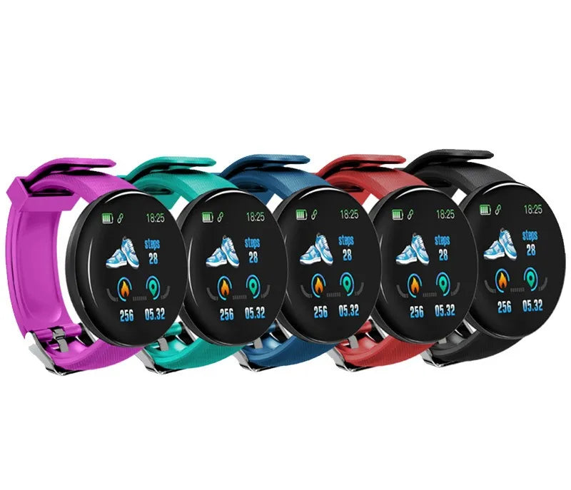 Kit 5/Kit 10 Smartwatches D18 Relógio Bluetooth com tela Redonda Atacado