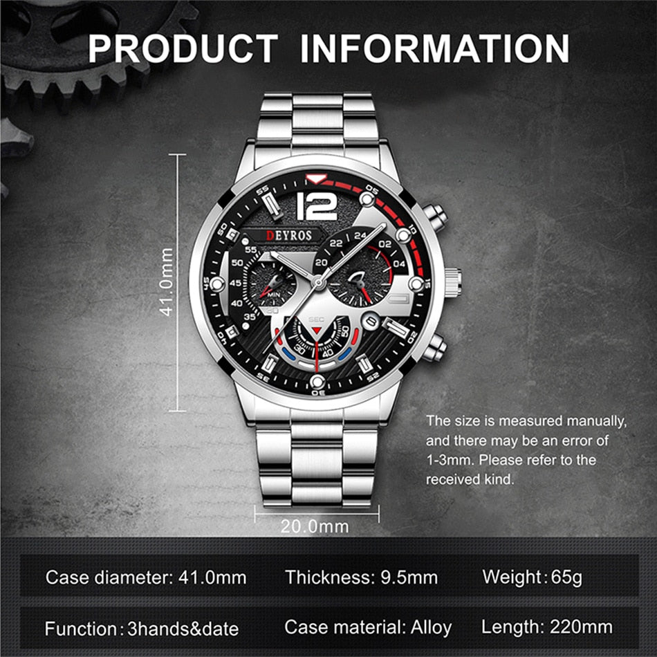 (8pcs Watches + 8pcs bracelet) Men's Automatic Movement Quartz Gift Wholesale