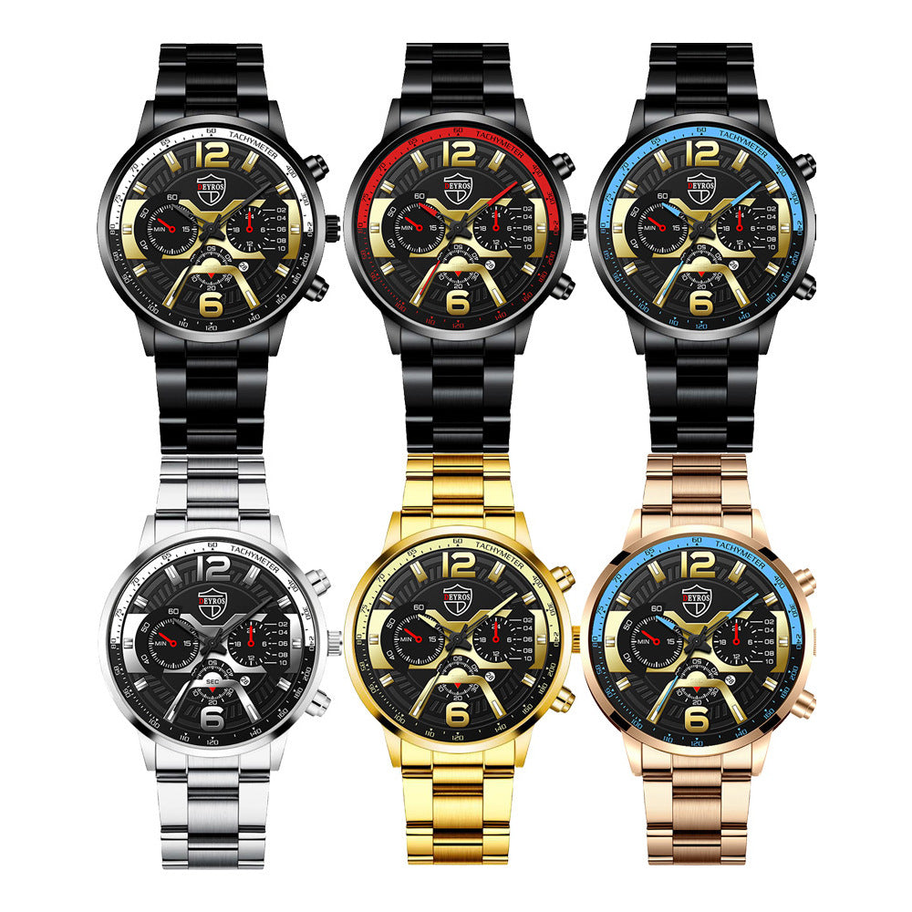 6 pieces Men's Watches Automatic Quartz Movement Gift Wholesale