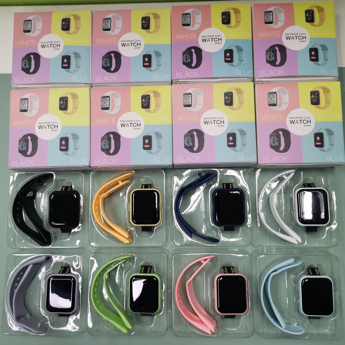 7/8pcs Smartwatch Y68 Bluetooth Smart Watch Gift Wholesale