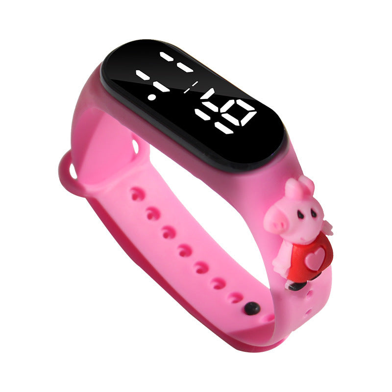 50 pieces Children's Watches Pink Paige Led Animated Figures Gift Wholesale