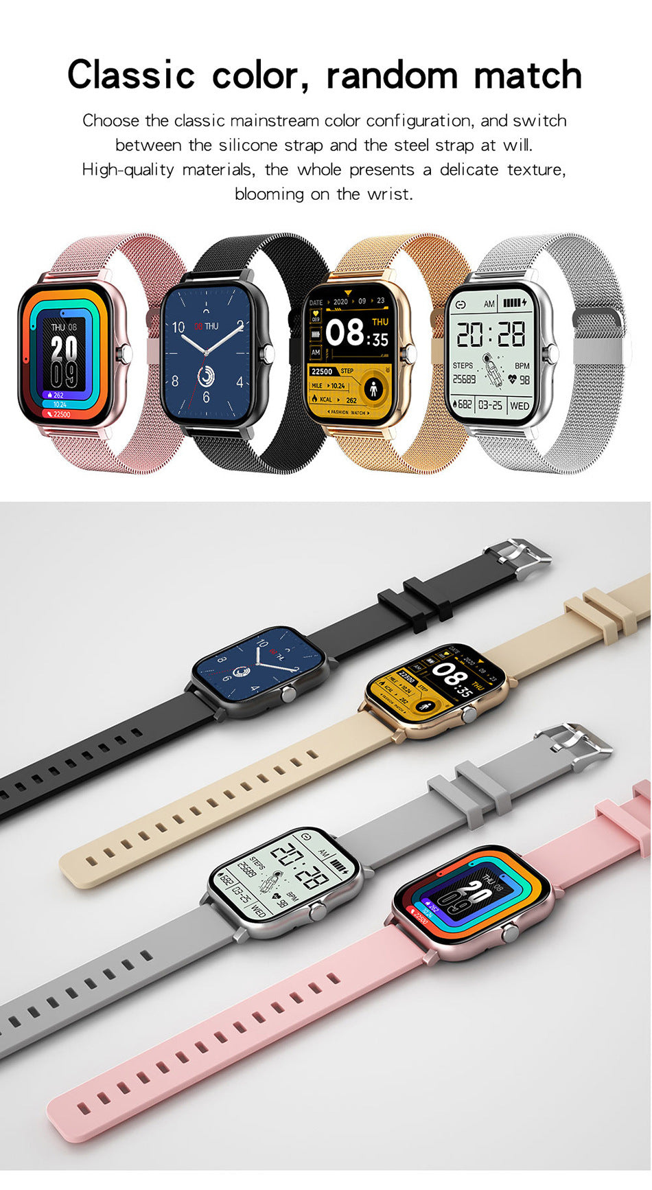 kit 4 1.69'' Smartwatches Esportivos Com Bluetooth Smartwatches Y13/H13 Presente Mulheres Homens Venda Atacado